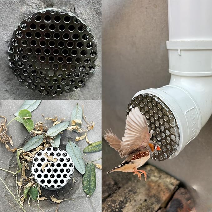 PVC Vent Termination Cap, 3.51" Furnace & Roof Vent Cover Stainless Steel, Conical PVC Fittings, for 2.98" to 3.51" Inner Diameter Vent Pipe, Air Intake, Air Exhaust and Water Drains Pipe