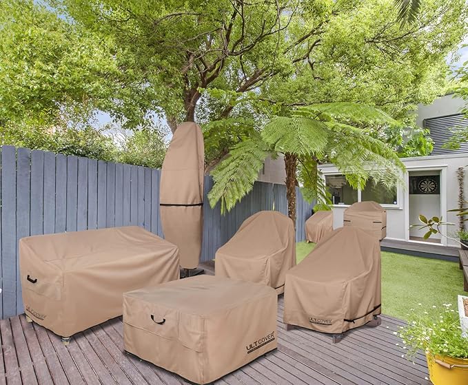 ULTCOVER Patio Fire Pit Table Cover Square 32 inch Outdoor Waterproof Fire Bowl Cover