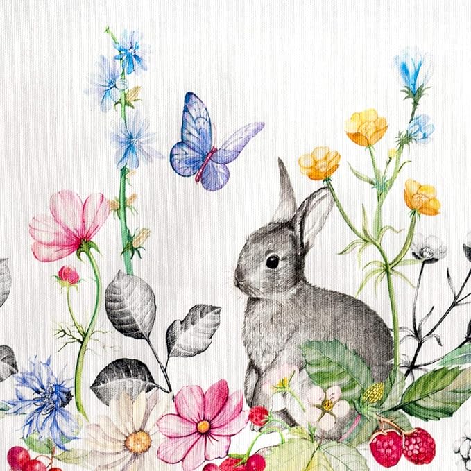 Maison d' Hermine Table Cloth Rectangle Table 100% Cotton 70 x 90 Inches Tablecloth Reusable Decorative Everyday Use for Dining Room, Farmhouse, Home Party, Festive & Wedding Spring Summer - Printemps