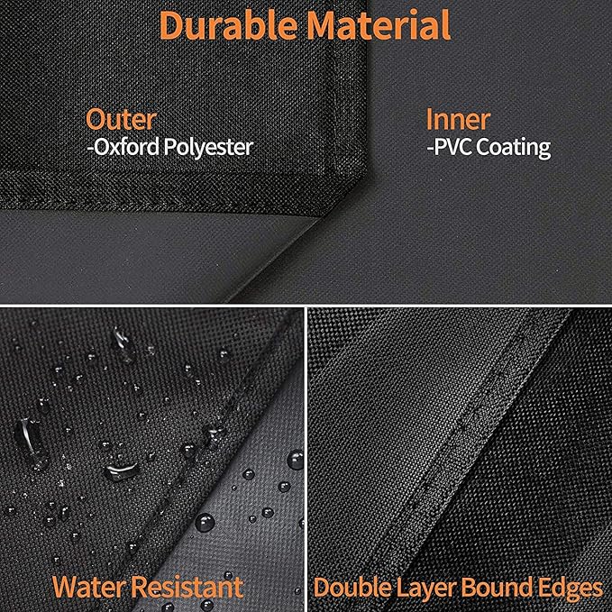 ZBXFCSH Heavy Duty 600D Polyester Cover Compatible with Z Grills Cruiser 200a Portable Pellet Grill, Waterproof Small Tabletop BBQ Grill Cover, 25''L x 20''W x 13''H