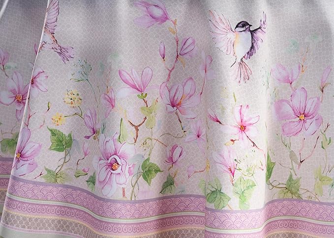 Maison d' Hermine Table Cloth Round Table 100% Cotton 69 Inches Tablecloth Reusable Decorative Everyday Use for Dining Room, Farmhouse, Home, Party, Festive & Wedding Spring Summer - Magnolia Mornings