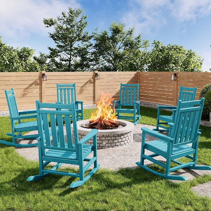 HDPE Rocking Chair Outdoor Set of 2 - Image 8
