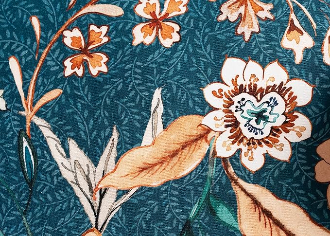 Maison d' Hermine Table Cloth Rectangle Table 100% Cotton 60 x 108 Inches Fall Tablecloth Reusable Everyday Use for Thanksgiving Christmas Decorations Dining Farmhouse Party (Luxury Loft - Dark Teal)
