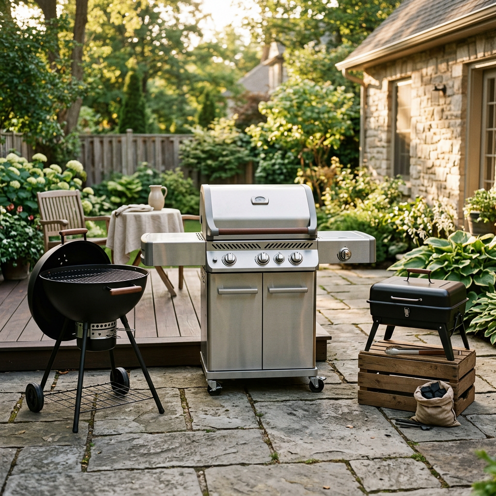 Charcoal, Gas & Portable Grills