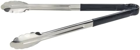 Winco 16" Black Stainless Steel Serving Tongs by Winco
