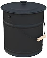 Plow & Hearth 3 Gallon Black Large Ash Bucket - Image 2