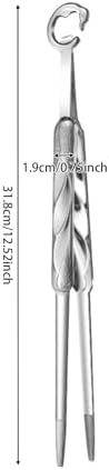12.5 Inch 304 Stainless Steel Grill Tongs, Heavy Duty Cooking Tongs, - Image 2