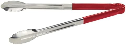 Winco 16" Red Stainless Steel Serving Tongs by Winco