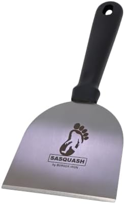 Sasquash Grill Scraper, Griddle Spatula, Stainless Steel, Wide Face, 5 inch by BurgerIron
