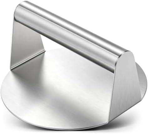 Smash Burger Press, 5.5 inch Stainless Steel Burger Smasher, Griddle & Grill by Unknown