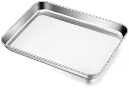 10.4" Baking Sheet Pan, Joyfair Stainless Steel Toaster Oven Trays by Joyfair
