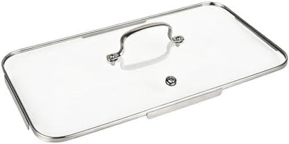 Vayepro Griddle Glass Lid for Lodge 9.5 x 16.75 Inch Cast Iron Rectangular by COOKANYWHERE