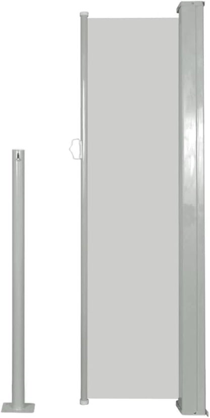 YAFF Retractable Outdoor Folding Privacy Divider, Water & UV Resistant Sun Shade Privacy Wind Screen for Garden, Backyard, Balcony, Terrace 47.2" x118.1" Cream (12.034lbs)