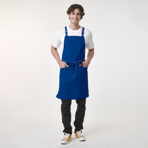 Cross Back Apron for Men Chef Pockets 4251JX - Image 5