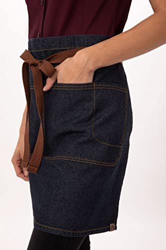 Chef Works Unisex Memphis Half Bistro Apron - Image 4