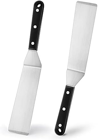 Leonyo Stainless Steel Long Narrow Metal Spatulas, 2 Pack by Leonyo