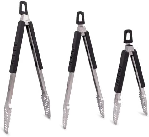 9", Tongs for Cooking & Kitchen, Outdoor Barbecue by GRILLHOGS