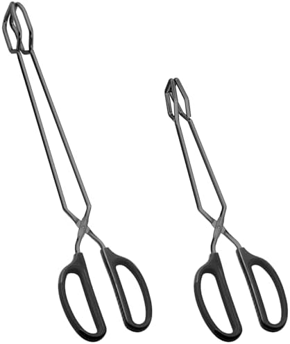 HINMAY Stainless Steel Scissor Tongs 12" and 16" Set by HINMAY