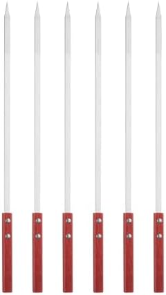 HARFINGTON 6pcs Metal Kebob Skewers 50cmx10mmx2mm Stainless Steel Flat Sticks by HARFINGTON