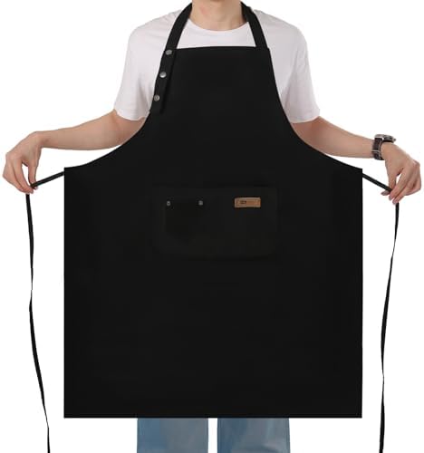 Yuubin Extra Large Aprons for Men Adjustable Button Apron by Unknown