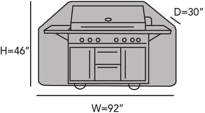 Covermates Grill Cover - Weather Resistant Outdoor Cover, Heavy Duty BBQ Covers for Large Outdoor Kitchen, Elite 300D Polyester, 92 Inch, Khaki