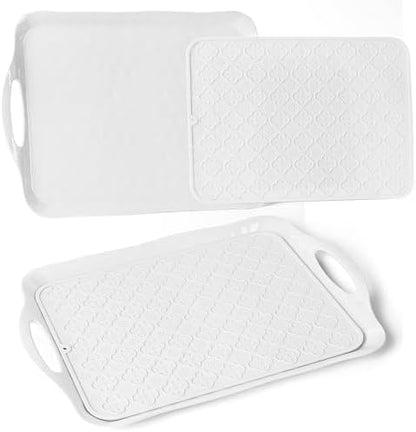 LEHAHA Large White Melamine Serving Tray - Image 2