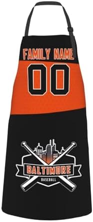 City Custom Name And Number Aprons, Kitchen Aprons, Work Utility Aprons by Custom