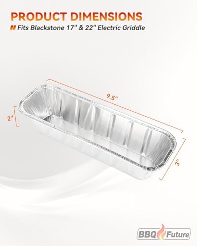 Grease Cup Liners for Blackstone 8001 22" Electric Griddle, Aluminum Foil Drip - Image 2