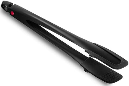 Professional Stainless Steel Kitchen Tongs, Dishwasher safe 12'' Black by ANDGELOO