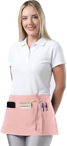 TOSHE Waist Apron 3 Pockets Waterdrop Resistant Cotton Server by TOSHE