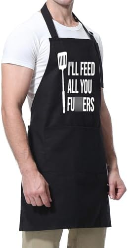 Miracu Funny Cooking Aprons for Men Women, Dad Gifts for Mens Father Mom - Image 6