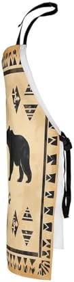 jejeloiu Western Aztec Apron for Women Men 26"x31" Southwestern Chef Cooking - Image 4