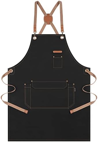 Genixart Chef Apron Men Women, Kitchen Aprons Cooking, BBQ by Genixart
