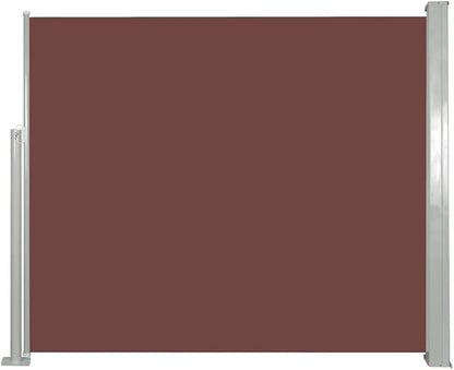 YAFF Retractable Outdoor Folding Privacy Divider, Water & UV Resistant Sun Shade Privacy Wind Screen for Garden, Backyard, Balcony, Terrace 47.2"x118.1" Brown (12.034lbs)