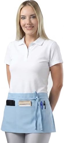 TOSHE Waist Apron 3 Pockets Waterdrop Resistant Cotton Server by TOSHE