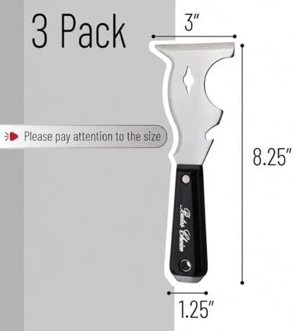 Bates- Paint Scraper, 10-in-1 Painter’s Tool, 3 Pack, Sharp Beveled Blade & - Image 2