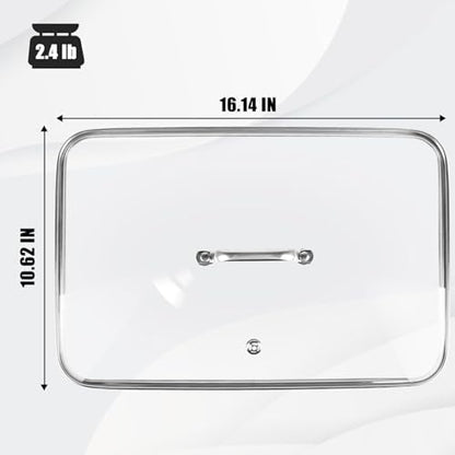 Griddle Glass Lid for Vayepro 17-inch flat griddle, Glass Basting, Keep Warm - Image 2