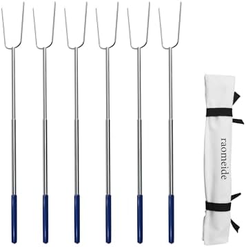 RAOMEIDE 32" Heavy Duty Hot Dog Roasting Sticks by RAOMEIDE