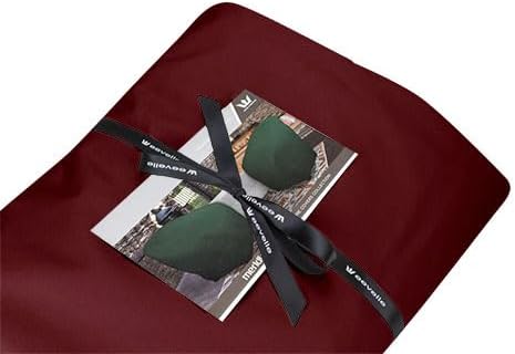 Eevelle Meridian Patio Oval Table Set Cover with Marine Grade Fabric - Outdoor Table Cover - Furniture Set Covers for Dining Table - Easy to Install - (25.5"H x 75"L x 52"W, Burgundy)