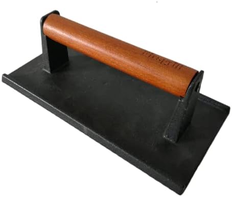 Firsgrill 8.3"×4.3" Heavy-Duty Cast Iron Grill Burger Press and Meat Steak by ProfessionalGrillpartsLiving