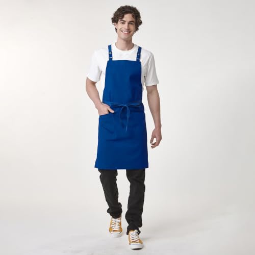 Cross Back Apron for Men Chef Pockets 4251JX - Image 6