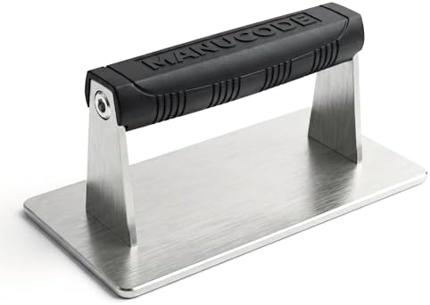 Smash Burger Press, Dishwasher Safe, 8 x 4.25 in, 2.5 lb by Manucode