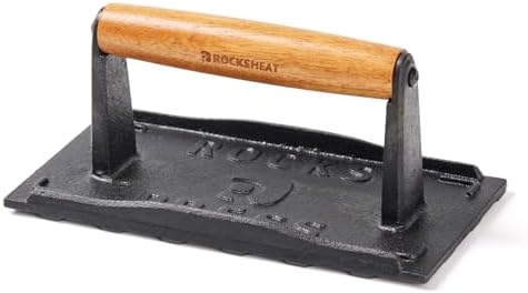 Cast Iron Square Burger Press by ROCKSHEAT