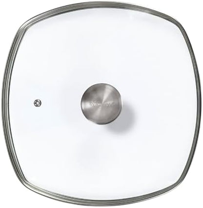 9.7-Inch Glass Lid for Victoria Square 10-Inch Square Skillet or Pan, Custom by VictoriaCastIron