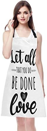 EKOBLA Let All That You Do Be Done In Love Aprons Motivational Bible Quote - Image 2