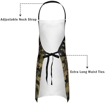 jejeloiu Western Aztec Apron for Women Men 26"x31" Southwestern Chef Cooking - Image 5