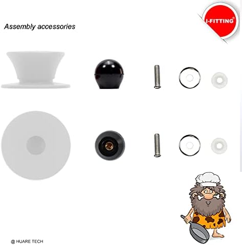 Universal Silicone Cookware Pot Lid Replacement Knob 2Pack White - Image 3