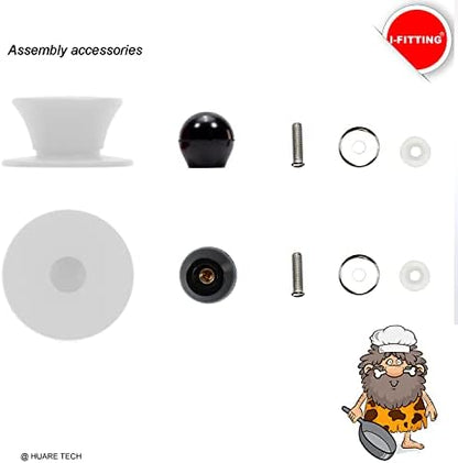 Universal Silicone Cookware Pot Lid Replacement Knob 2Pack White - Image 3