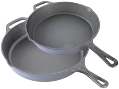 KANKA Cast Iron Skillet Set, 10 & 12 In, Pre-Seasoned by KANKA