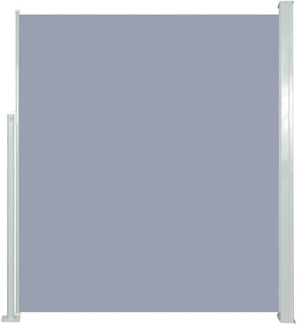 YAFF Retractable Outdoor Folding Privacy Divider, Water & UV Resistant Sun Shade Privacy Wind Screen for Garden, Backyard, Balcony, Terrace 63"x196.9"Gray